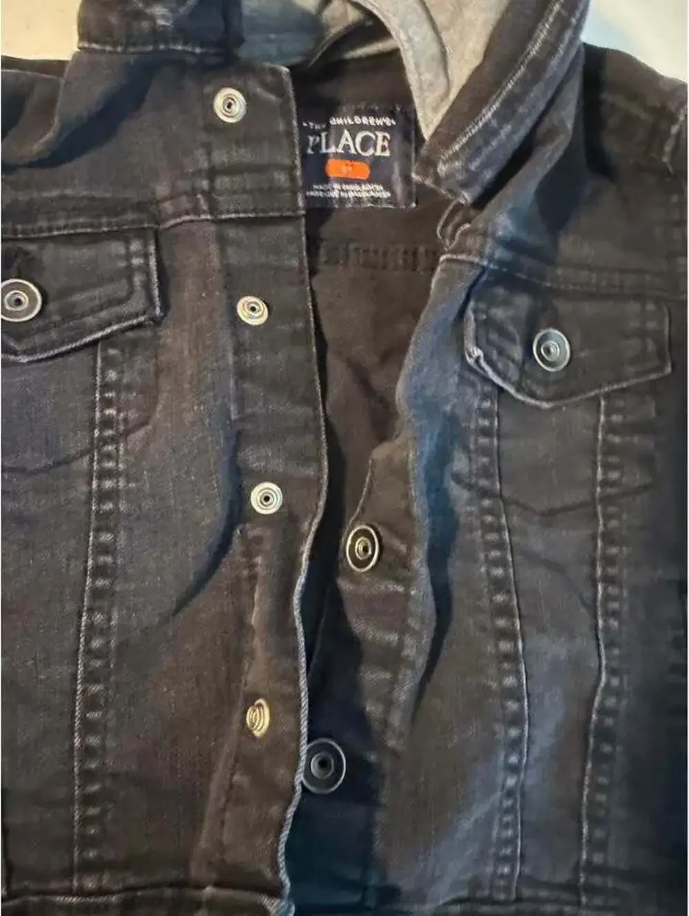 The Children's Place Hooded Denim Jacket Size 2T